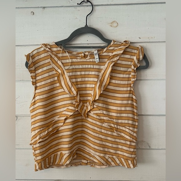 Zara TRF Collection Striped Yellow and White Sleeveless Top . Zara juniors - Picture 1 of 11